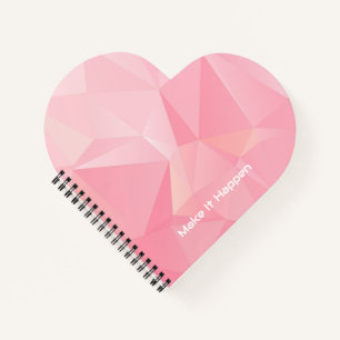 Cute Minimalist Pastel Rose Motivational Notebook