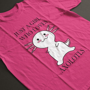  Cute Minimalist Pink Axolotl Kids' T-Shirt