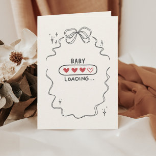 Cute Minimalist Pregnancy Announcement