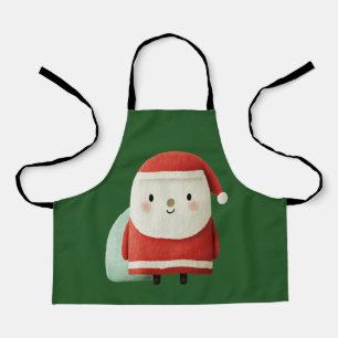Cute Minimalist Santa Claus Apron