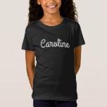 Cute Minimalist Script Typography Name Black White T-Shirt<br><div class="desc">Personalised Cute Minimalist Script Typography Name Black White Graphic Tee</div>