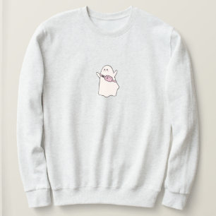 Cute Minimalist Spooky Coquette Halloween Sweatshirt