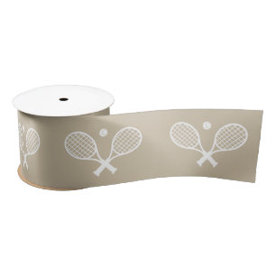 Cute Minimalist Tennis Pattern Satin Ribbon
