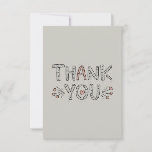 Cute Minimalist Thank You Card
