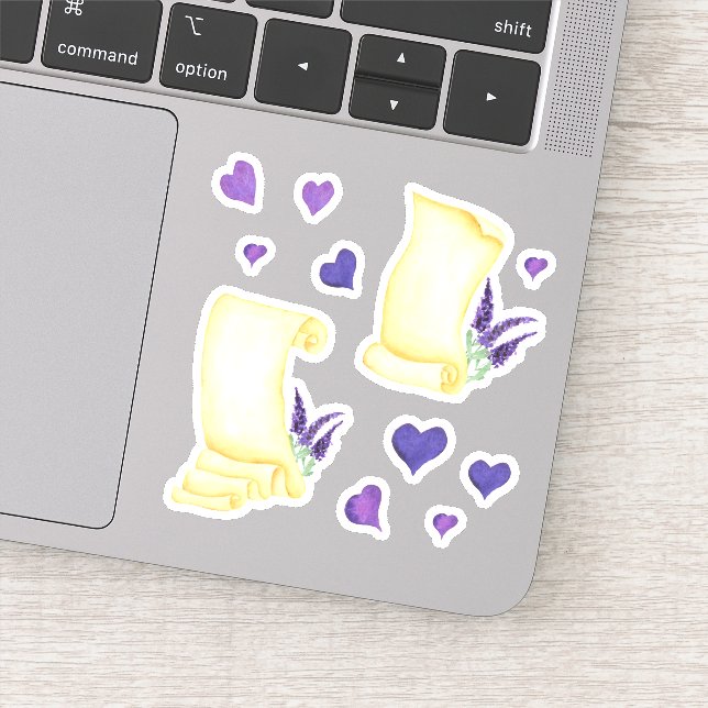 Cute Minimalist Watercolor Provence delicate lave  (Detail)