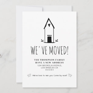 Cute Minimalist We've Moved New Address Moving Ann Announcement