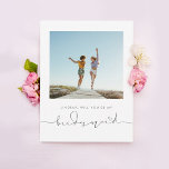 Cute Minimalist Will You Be My Bridesmaid Photo<br><div class="desc">Elegant simple and minimal 'Will you be my bridesmaid?' photo cards</div>