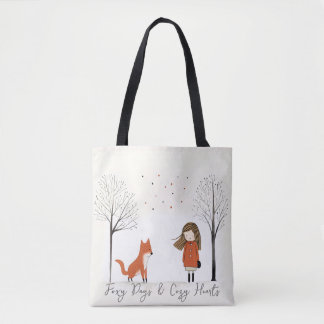 Cute Minimalist  Woodland Watercolor Beige  Tote Bag