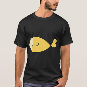 Cute Minimalist Yellow Fish Illustration T-Shirt