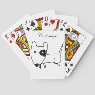 Cute Minimalistic Black-eye Dog Thunder_Cove Playing Cards