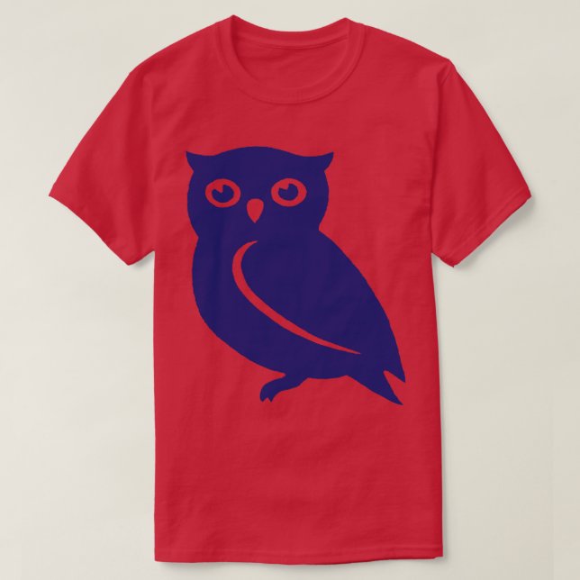 Cute Minimalistic Owl CutOut Art T-Shirt (Design Front)