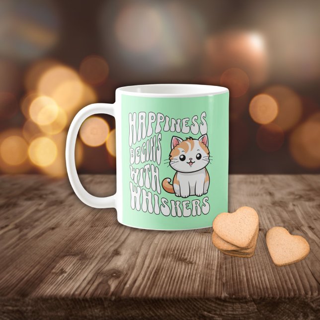 Cute mint funny cat saying coffee mug (Creator Uploaded)