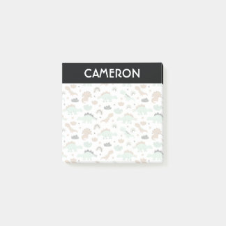 Cute Mint Green Dinosaur Pattern Post-it Notes