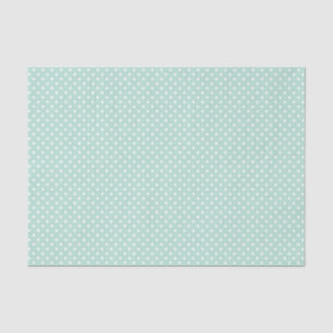 Cute Mint Green & White Polkadots Tissue Paper