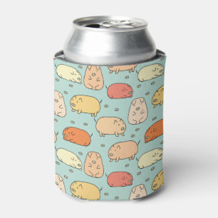 Cute Mint Pig Pattern Can Cooler