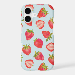 Cute Mint Strawberry pattern