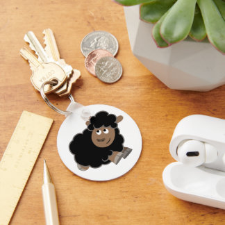 Cute Mischievous Cartoon Sheep Keychain