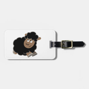 Cute Mischievous Cartoon Sheep Luggage Tag