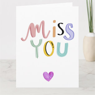 Cute Miss You Card, Greeting Cards, Love Card