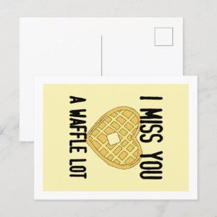 Cute Missing Someone Quotes I Miss You a WaffleLot Postcard