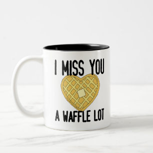 Cute Missing Someone Quotes I Miss You a WaffleLot Two-Tone Coffee Mug