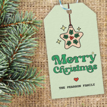 Cute Mistletoe Star Ornament Merry Christmas