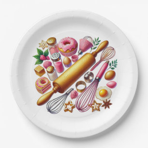 Cute mixed Baking party Paper Plate