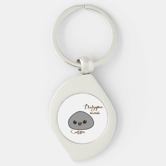 Cute Mochi Funny Animal Mochi Platypus Key Ring (Front)