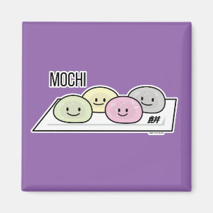 Cute Mochi ice cream rice cake Japanese green tea Magnet