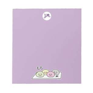 Cute Mochi ice cream rice cake Japanese green tea Notepad