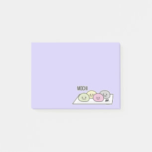 Cute Mochi ice cream rice cake Japanese green tea Post-it Notes