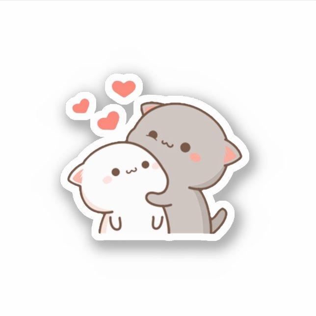 Cute Mochi Peach Cat (Front)