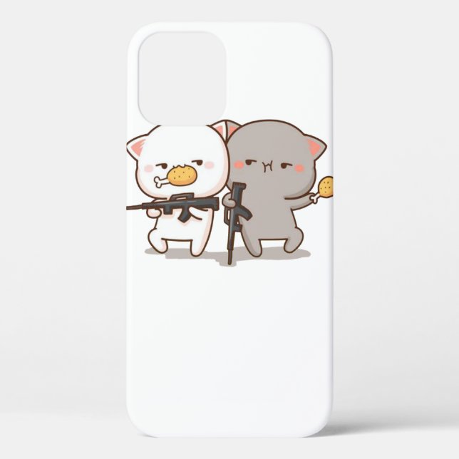Cute Mochi Peach Cat Case-Mate iPhone Case (Back)