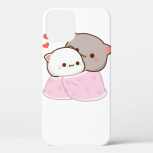 Cute Mochi Peach Cat iPhone 12 Case