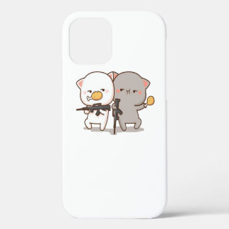 Cute Mochi Peach Cat iPhone 12 Case
