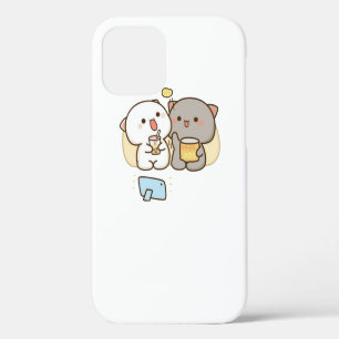 Cute Mochi Peach Cat iPhone 12 Case