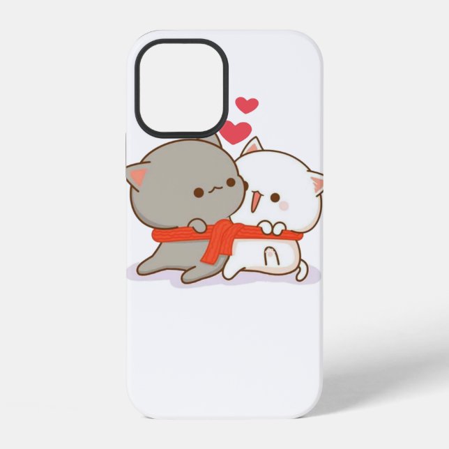 Cute Mochi Peach Cat iPhone Case (Back)