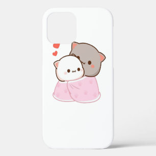 Cute Mochi Peach Cat iPhone 12 Case