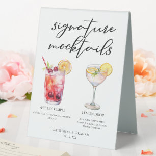 Cute Mocktails Shirley Temple Lemon Drop Menu