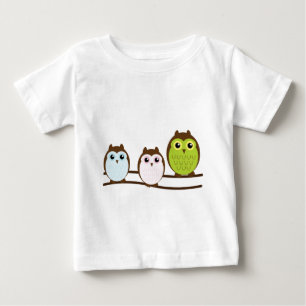 Cute Mod Chic Classy Destiny Owl Baby T-Shirt