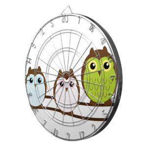 Cute Mod Chic Classy Destiny Owl Dartboard