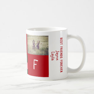 Cute Modern 2 Best Friends Forever BFF 3 Photos Coffee Mug