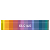 Cute Modern Abstract Vibrant Rainbow Stripes Art