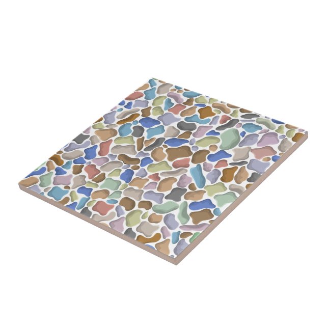 Cute modern and fun bahroom decor stones tile (Side)