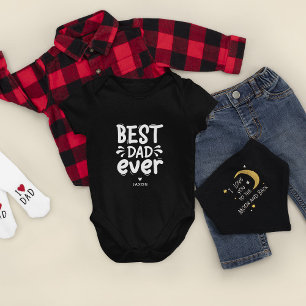 Cute Modern Best Dad Ever Baby Bodysuit