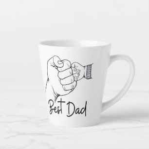 Cute Modern Best Dad Latte Mug