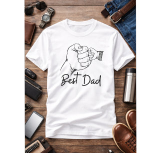 Cute Modern Best Dad  T-Shirt