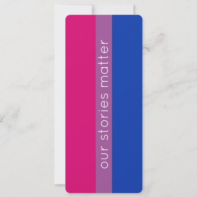 Cute Modern Bisexual Flag LGBT Bookmark (Front)