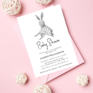 Cute modern black and white baby shower Invitation