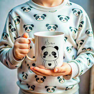 Cute Modern Black and White Panda  Coffee Mug
